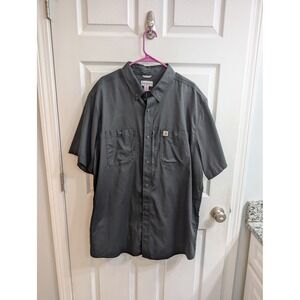 Carhartt Mens Black Rugged Flex Rigby Short Sleeve Work Shirt - Size 2XLT